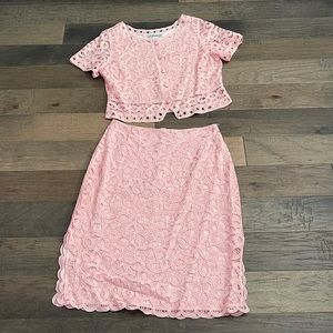 Beautiful Vintage Sophie Chang Set, Top Size M, Skirt Size L